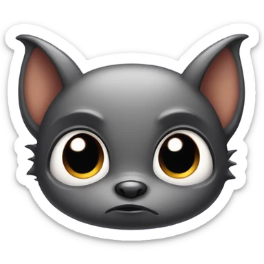 Cute bat with pouty eyes  sticker