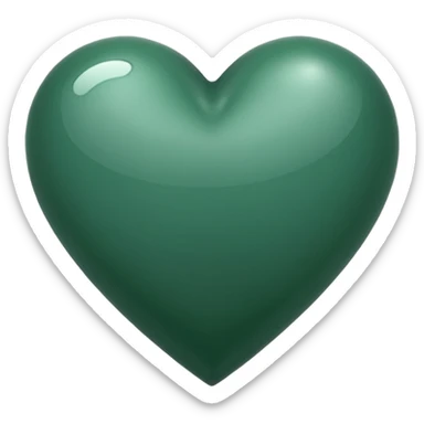 Quiero un corazón color verde pino sticker