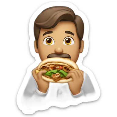 Cypriot eating gyros sticker