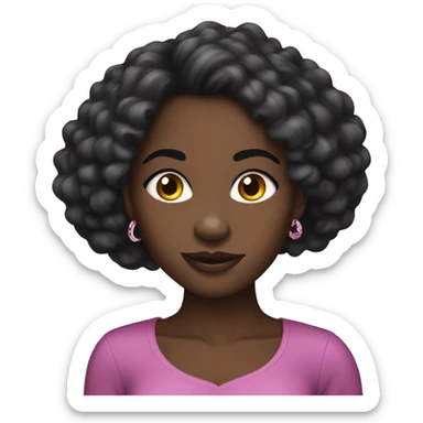 Coquette black girl sticker