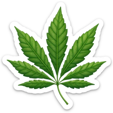 weed leaf sticker