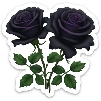 Black roses bouqet sticker