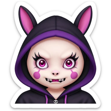 Exact kuromi emoji 100% accurate animal not human sticker