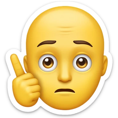 Side eye emoji with a middle finger sticker