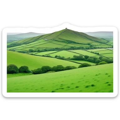 Cinematic realistic landscape of Ireland sticker