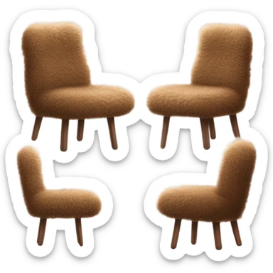 chair w the hair of a bear sticker