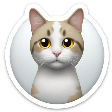 White cat black patch on eye with chargers jersey on sticker