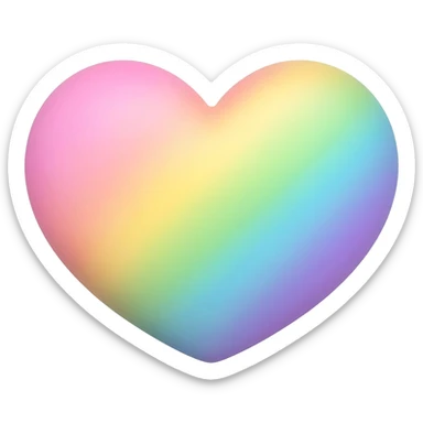 A heart Pastel color Rainbow Pastel cute sticker