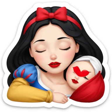 sleeping snow white sticker