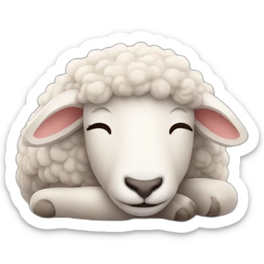 sheep sleep sticker