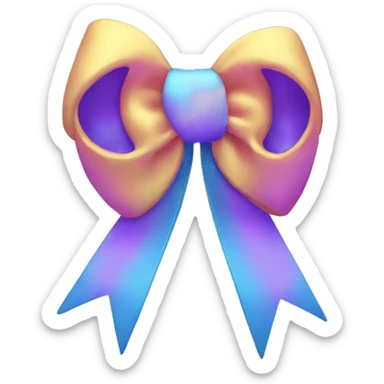 Asthetic bow sticker