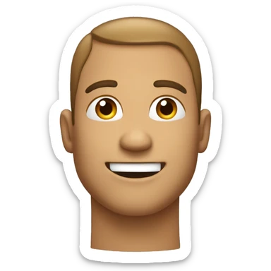 Smiling with feet up at the back of the head while the hands at the chin sticker