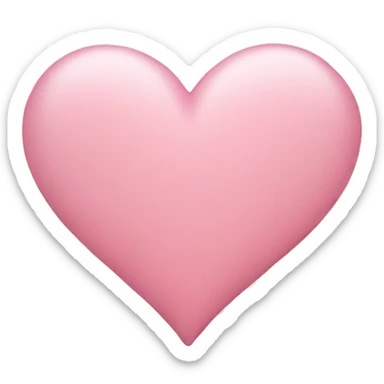 soft pink heart sticker
