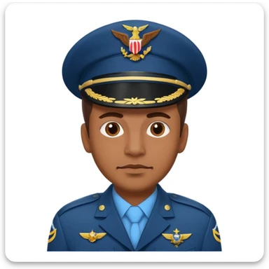 Military Air Force Mexican man  sticker