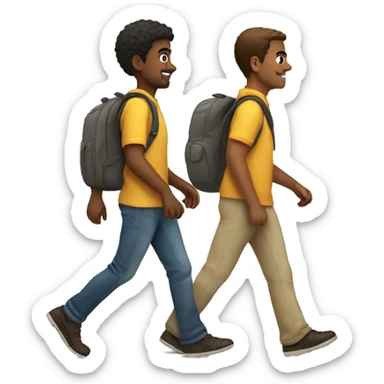 Walking from left to right  sticker