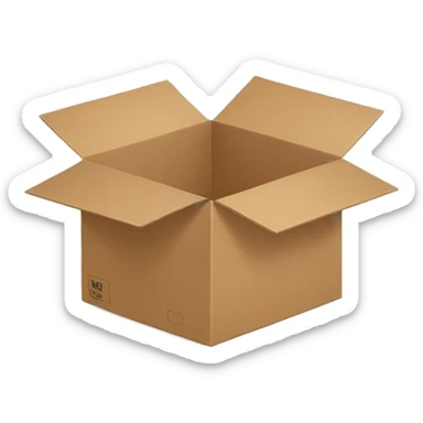Aesthetic cardboard box sticker