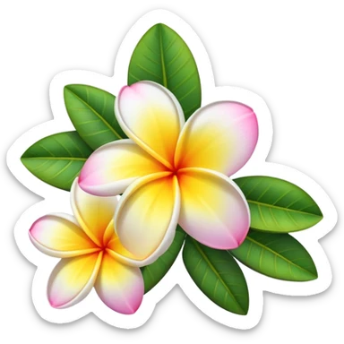 Stuned plumeria sticker