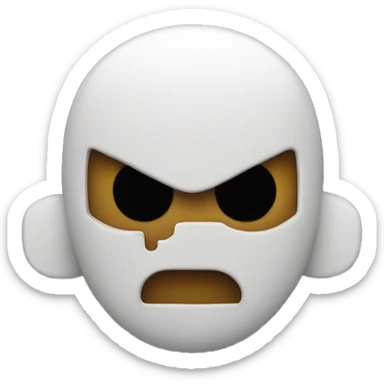 the space invader emoji with white heart sticker