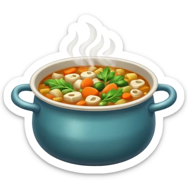 pot with soup sticker
