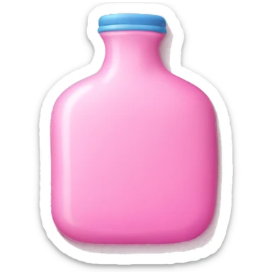 Pink hot water bottle sticker