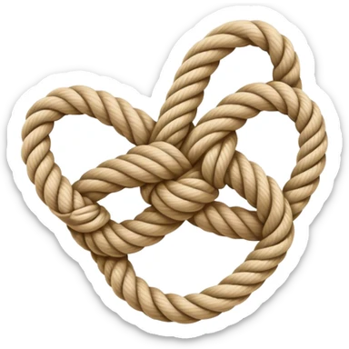 the letter "Y" in the shape of a knot sticker