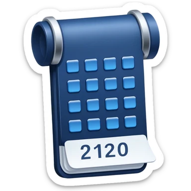 dark blue 
schedule sticker