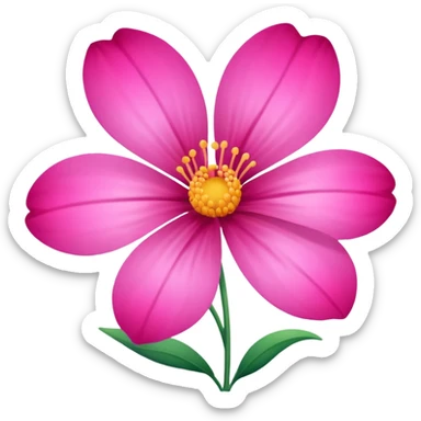 Pink flower sticker