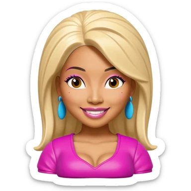 nicki minaj as a bobblehead sticker