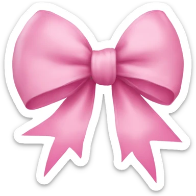 Pink bow sticker
