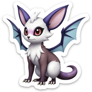 ShinyFurret-Absol-Noibat-Noivern-Hybrid (Full body) sticker
