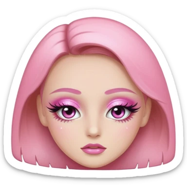 Pink eyeshadow sticker
