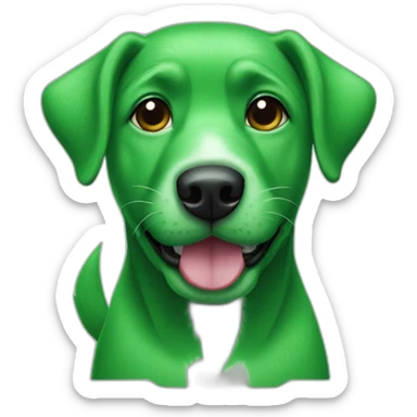 Green dog with mohito sticker