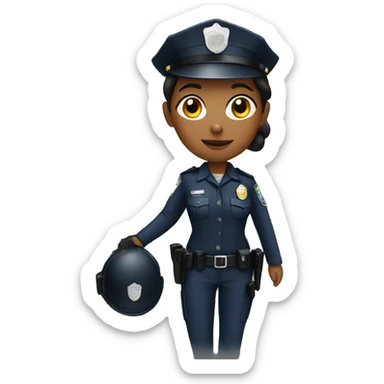 police woman sticker