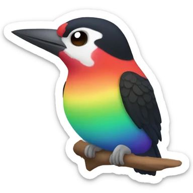 adopt me rainbow woodpecker emoji sticker
