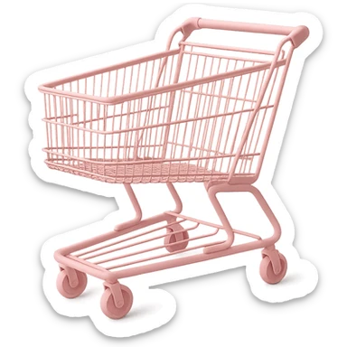 pink shopping cart, variation 3 sticker