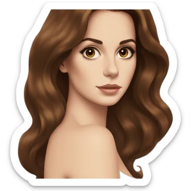 Lana del rey with brown hair sticker