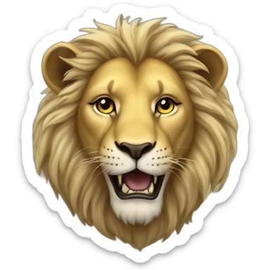 lion fool tarot sticker