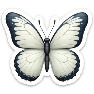 White butterfly sticker