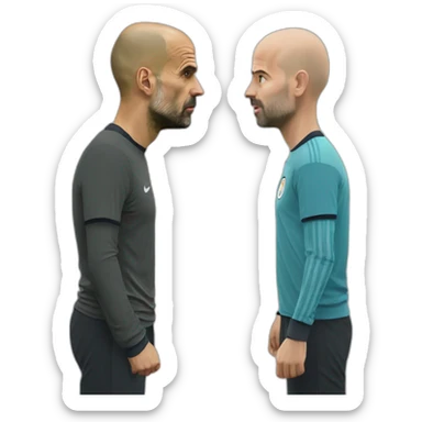 pep guardiola erik ten hag face to face sticker