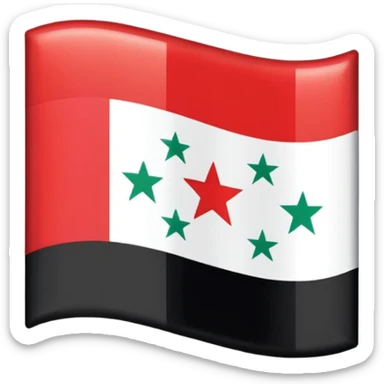 Sticker designed on new syrian flag sticker