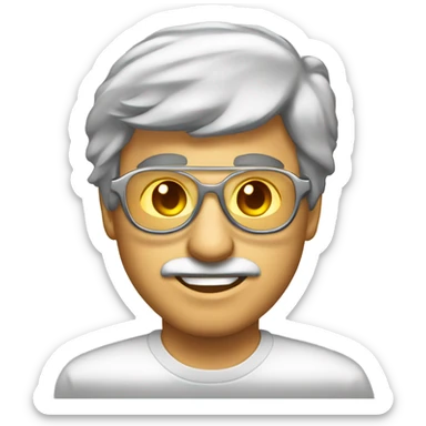 Metallaro biondo con occhiali sticker