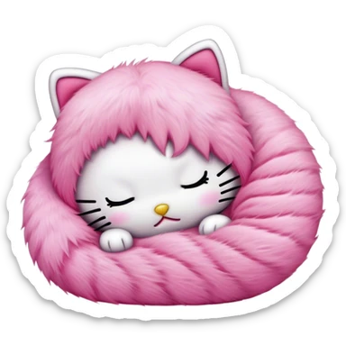 hello kitty sleeping sticker