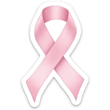 light pink ribbon sticker