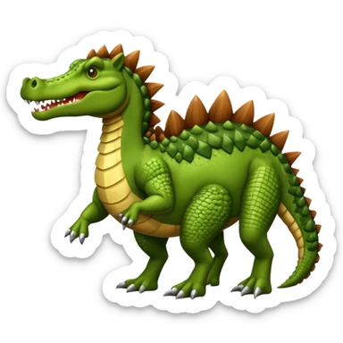 Crocodile horse sticker