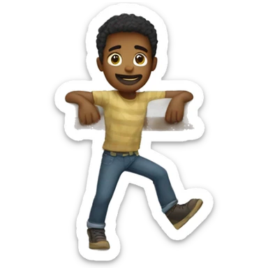 Man with arms on bunk bed  sticker