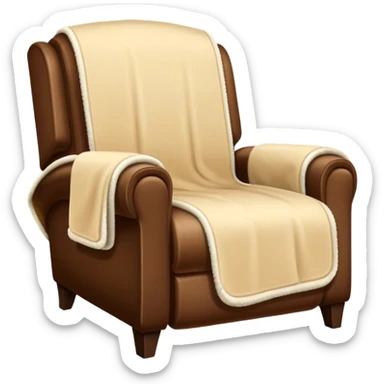 blanket on recliner chair sticker