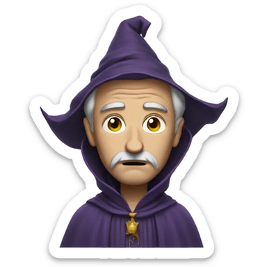 super sad wizard sticker