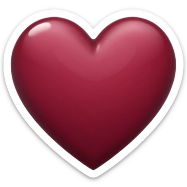 Burgundy Heart sticker