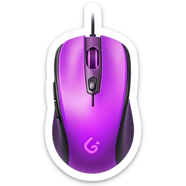 neon Purple gaming mouse sticker