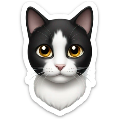 Black and White cat sticker